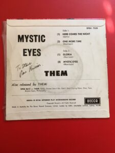 Them Van Morrison Autograph